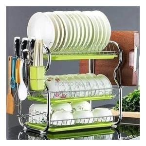 3 Layer Dish Rack Stainless Steel - thumbnail 2