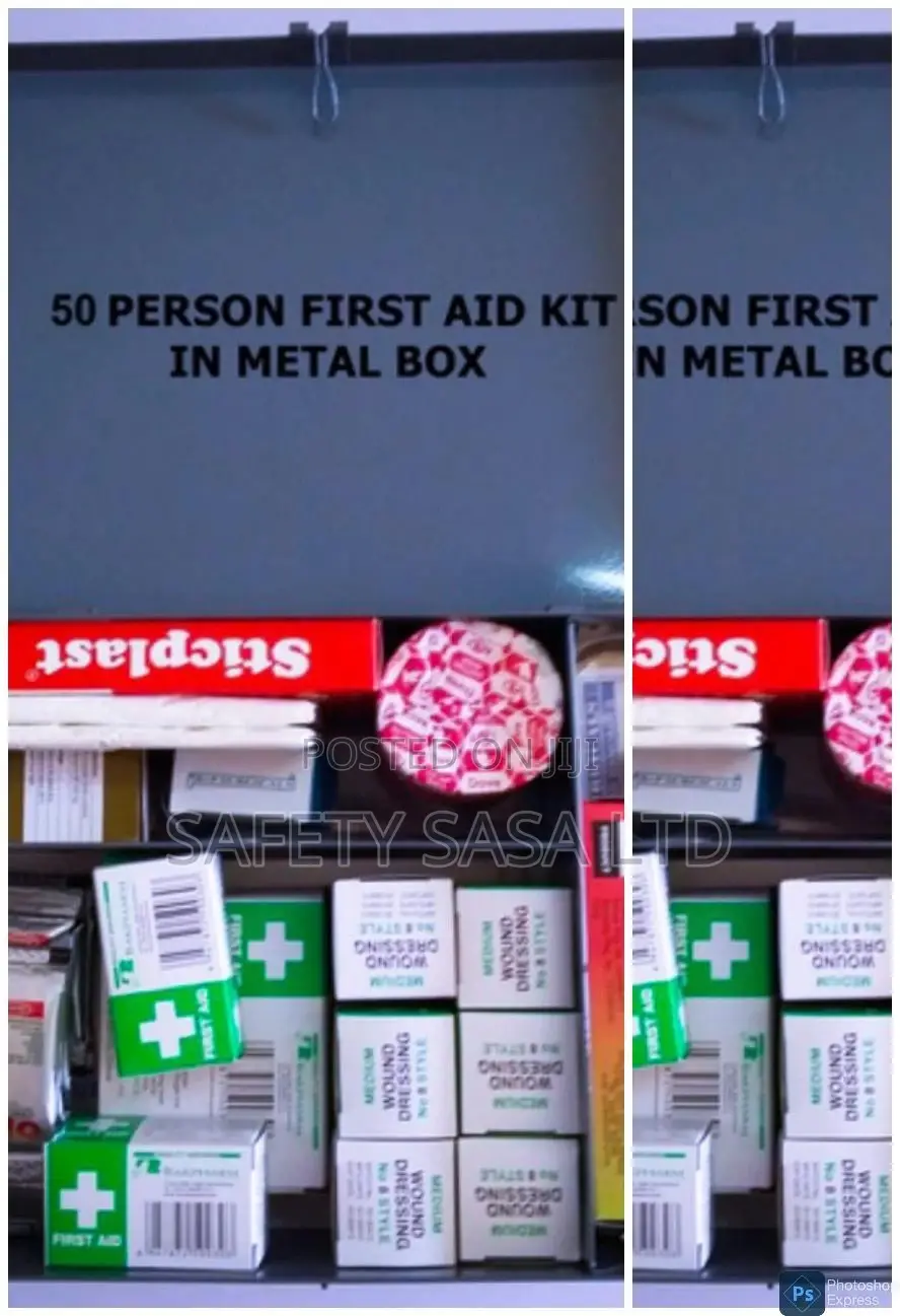 50 Person Metallic Box First Aid Kit