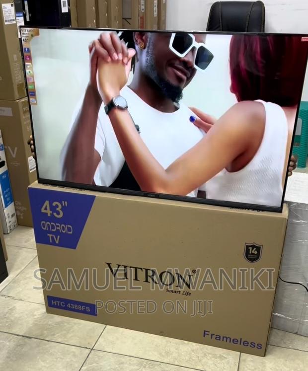 Vitron 43" FHD 1080 Frameless Smart Android Tv Netflix - thumbnail 4