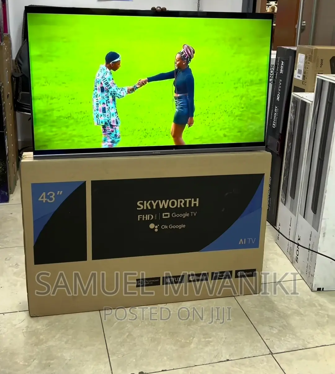 Skyworth 43" FHD Frameless Google Tv Hdr+ With Voice Command