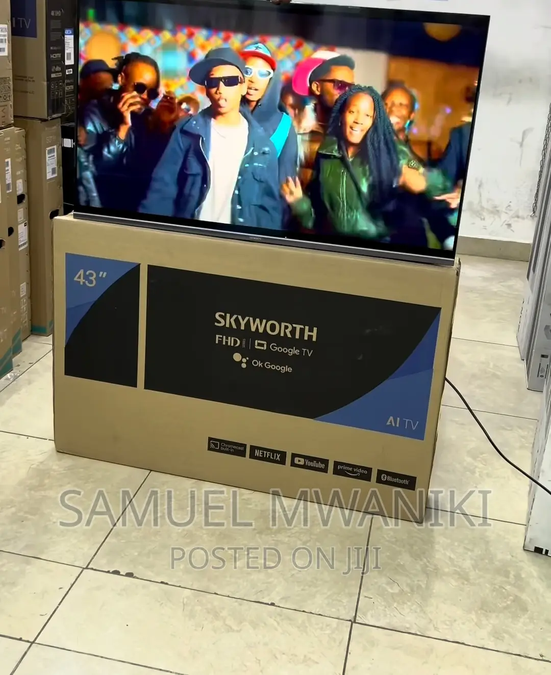 Skyworth 43" FHD Frameless Google Tv Hdr+ With Voice Command