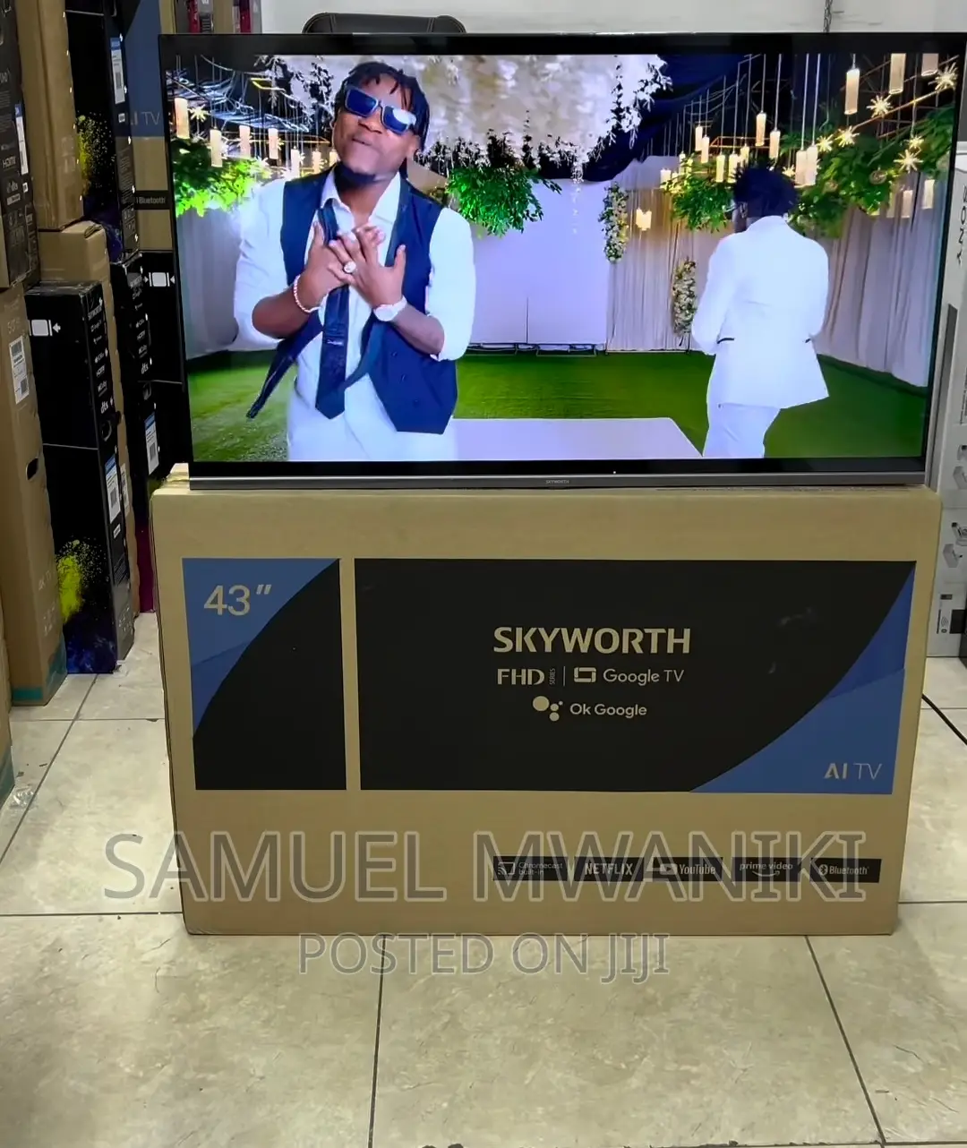 Skyworth 43" FHD Frameless Google Tv Hdr+ With Voice Command