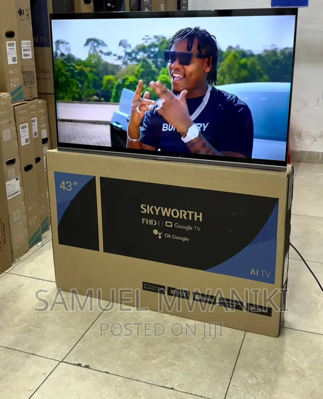 Skyworth 43" FHD Frameless Google Tv Hdr+ With Voice Command