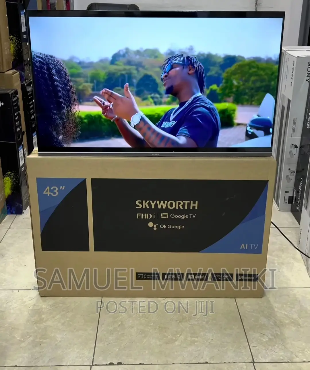 Skyworth 43" FHD Frameless Google Tv Hdr+ With Voice Command
