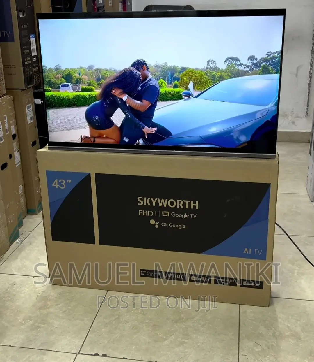 Skyworth 43" FHD Frameless Google Tv Hdr+ With Voice Command