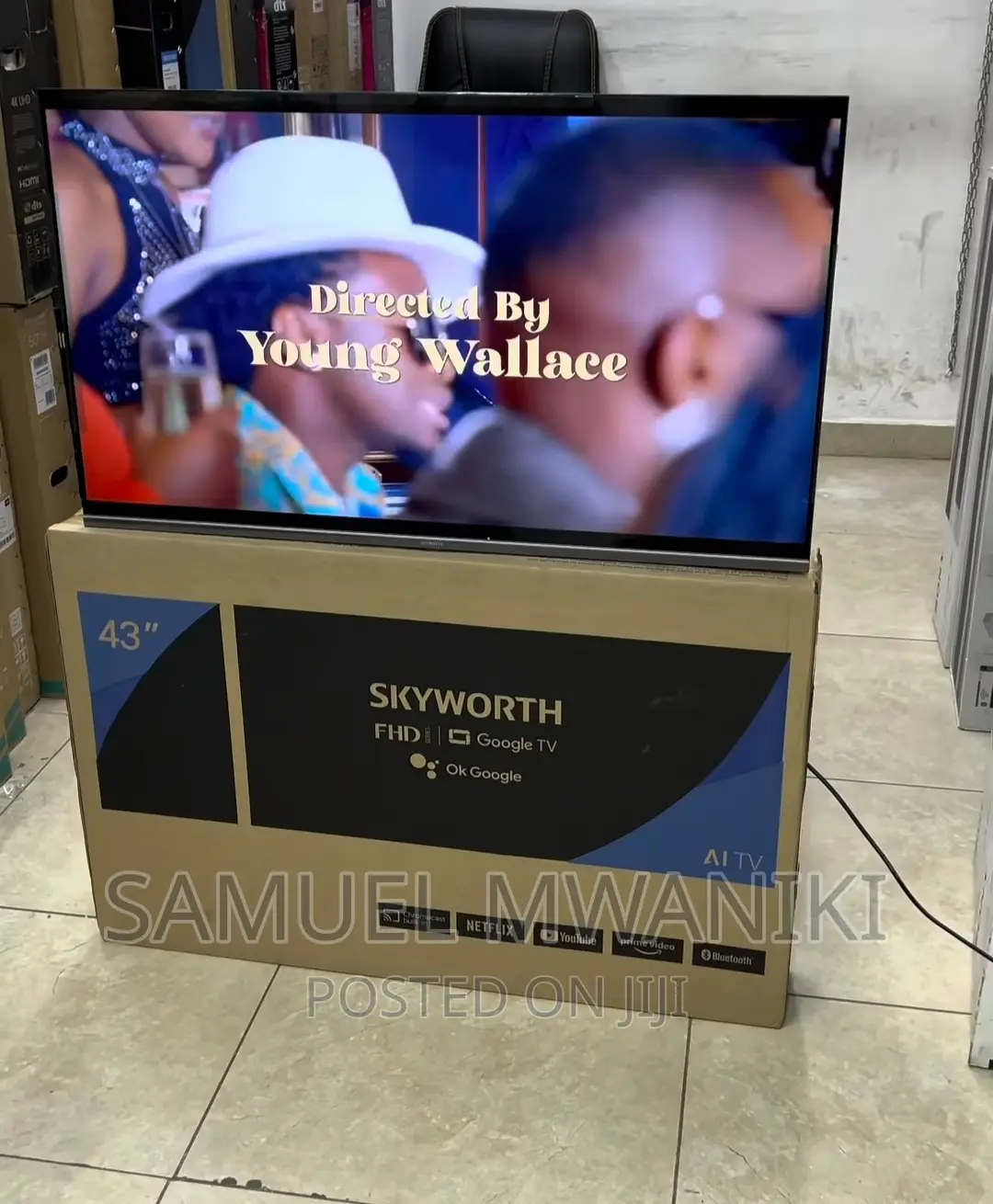 Skyworth 43" FHD Frameless Google Tv Hdr+ With Voice Command