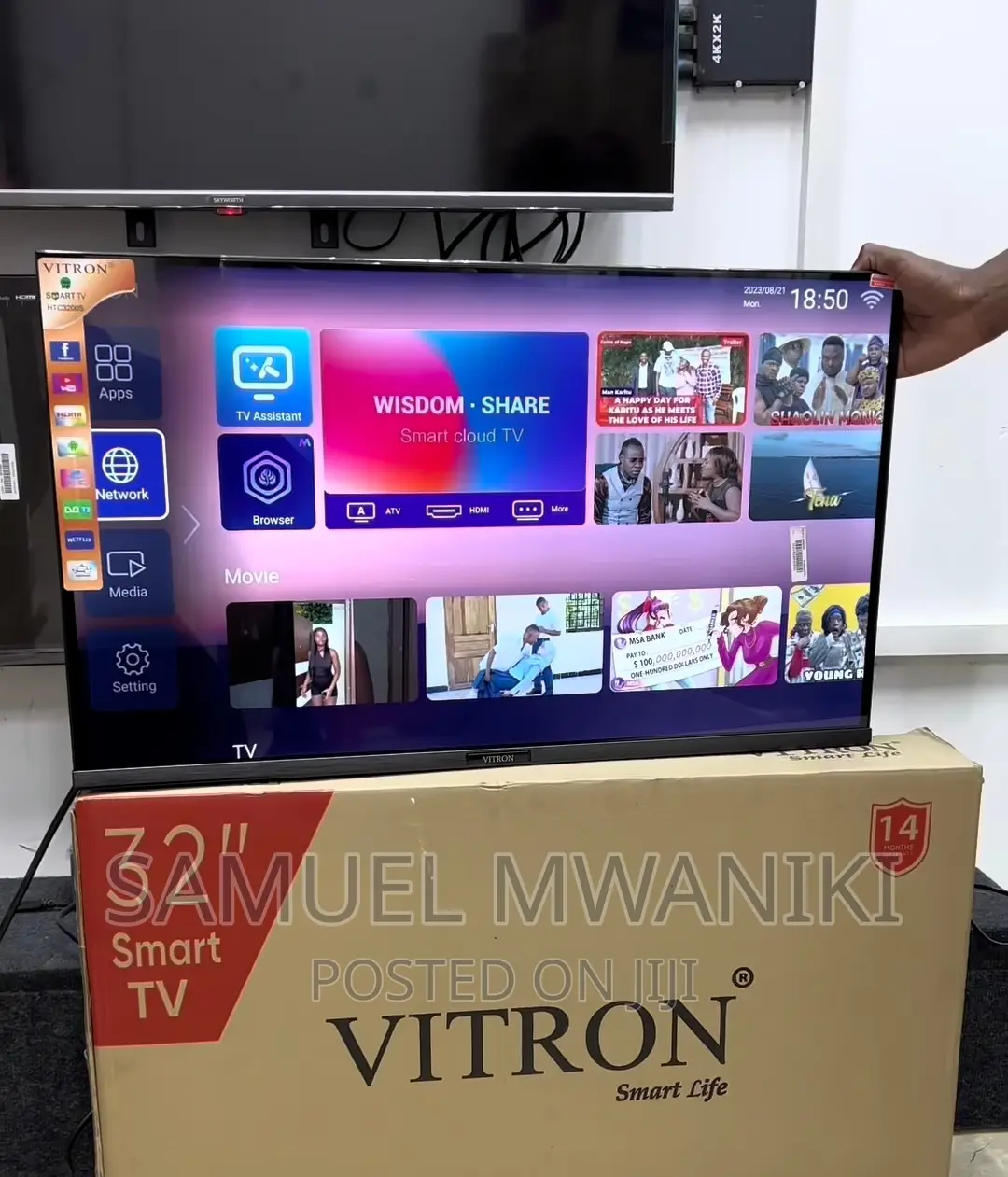 Vitron 32" Frameless FHD Smart Android Tv Netflix Youtube