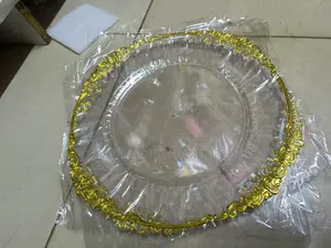 Acrylic Charger Plate Clear Gold