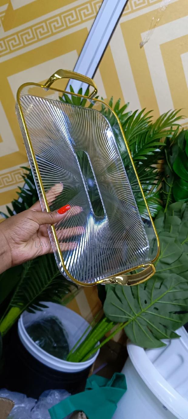 Acrylic Rectangular Decor Tray Serving Tray