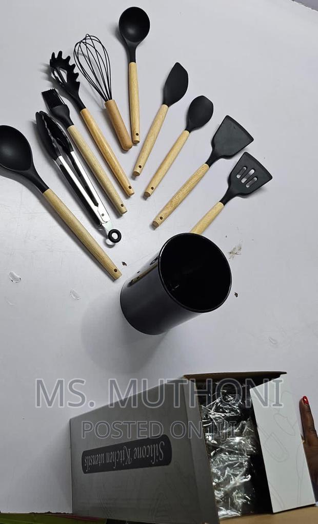 11pc Nonstick Silicon Cooking/Serving Spoon Set - thumbnail 5