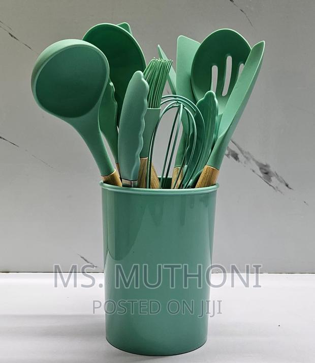 11pc Nonstick Silicon Cooking/Serving Spoon Set - thumbnail 3