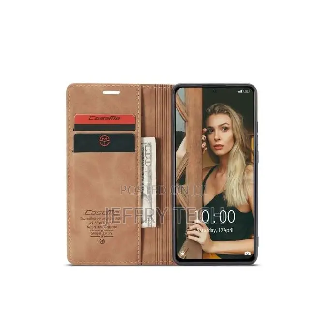 Card Slots Magnet Flip Case for Xiaomi Redmi Note 10 Pro,Bro
