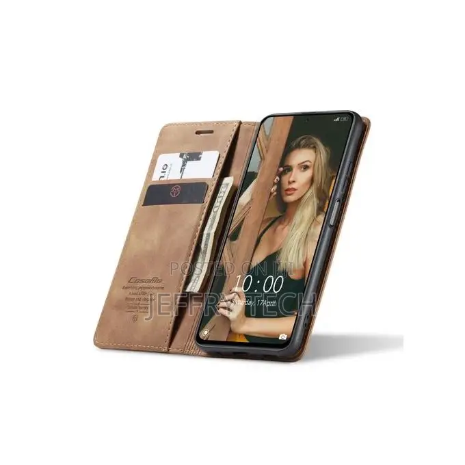 Card Slots Magnet Flip Case for Xiaomi Redmi Note 10 Pro,Bro