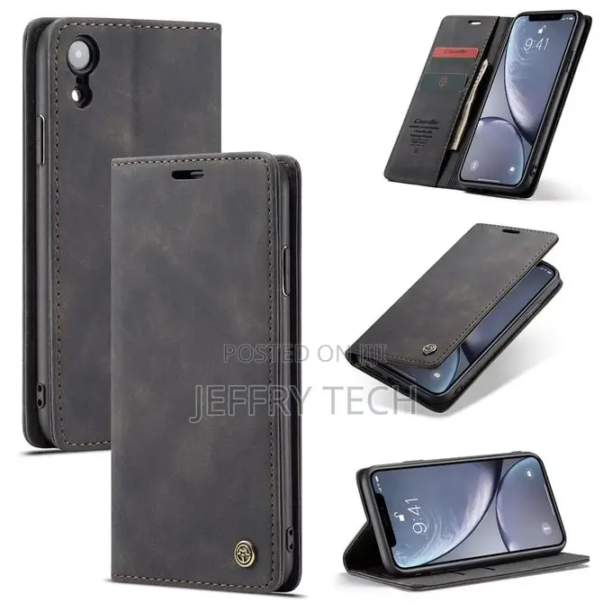 iPhone XR Flip PU Leather Cover TPU Bumper With Card Holder