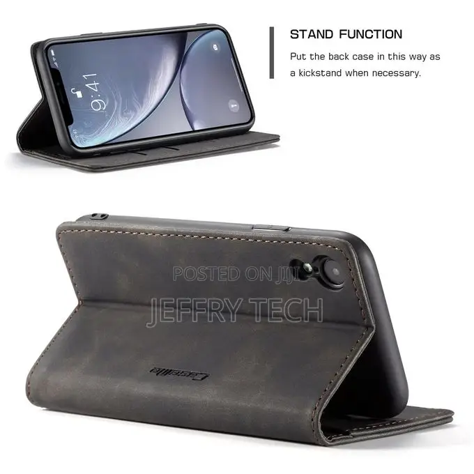 iPhone XR Flip PU Leather Cover TPU Bumper With Card Holder