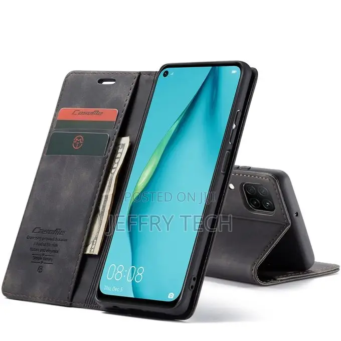 Leather Flip Cover Wallet Compatible With Huawei P30 Lite