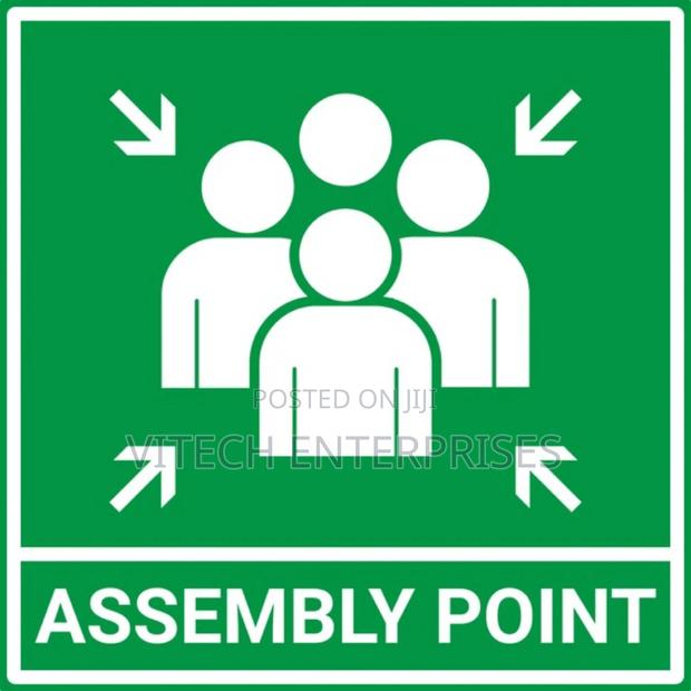 Generic Fire Assembly Point Signage - main view