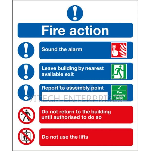 Fire Action Safety Signage - main view