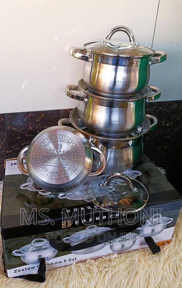 *Edenberg Stainless Sufurias* 8 PCS 2.1L 2.9 L3.9 L6.5 L