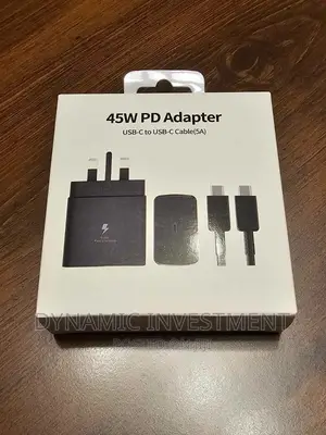 Genuine Samsung 45W Super Fast Charger- USB-C -Cable (5A)