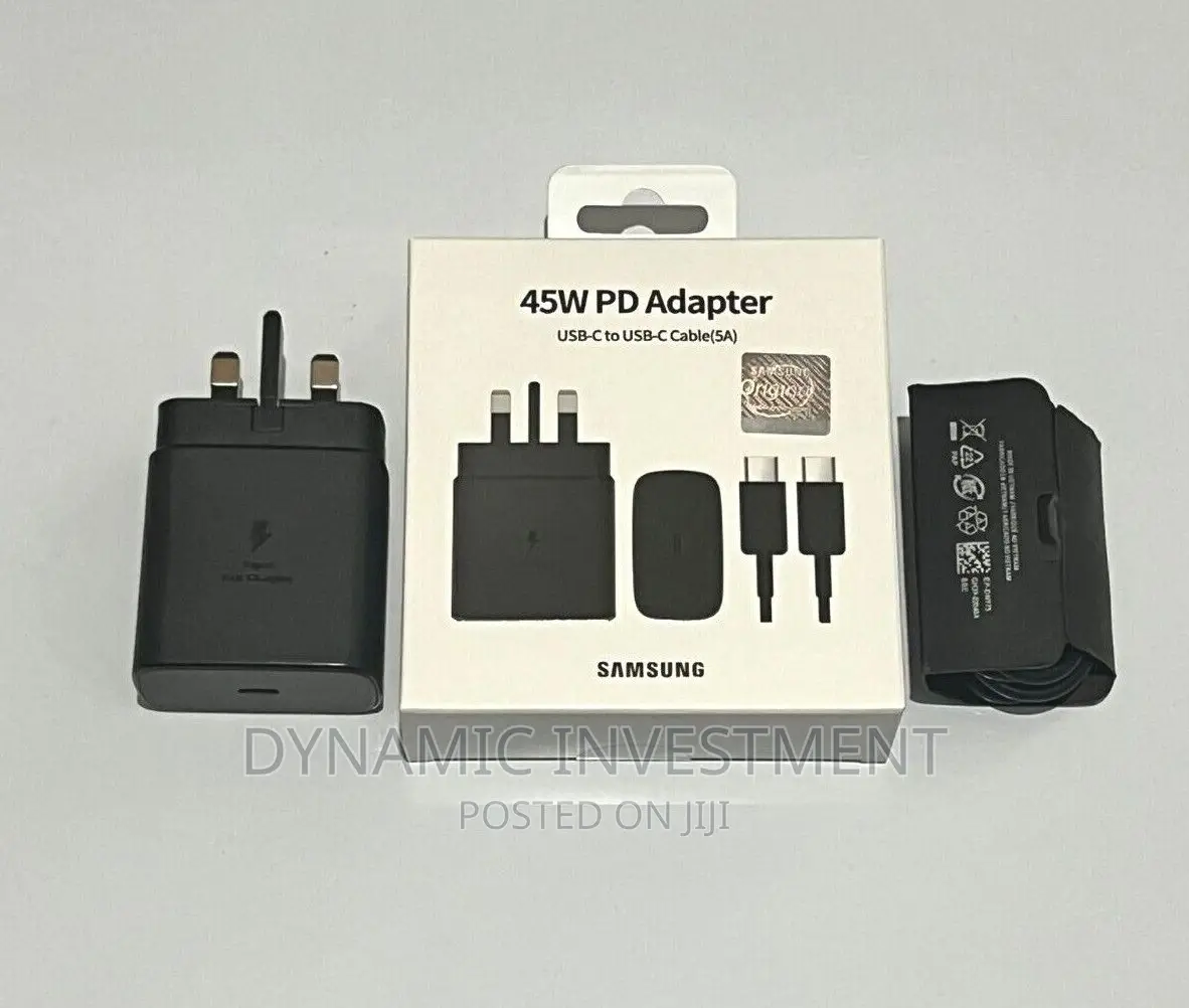 Genuine Samsung 45W Super Fast Charger- USB-C -Cable (5A)
