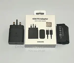 Genuine Samsung 45W Super Fast Charger- USB-C -Cable (5A)