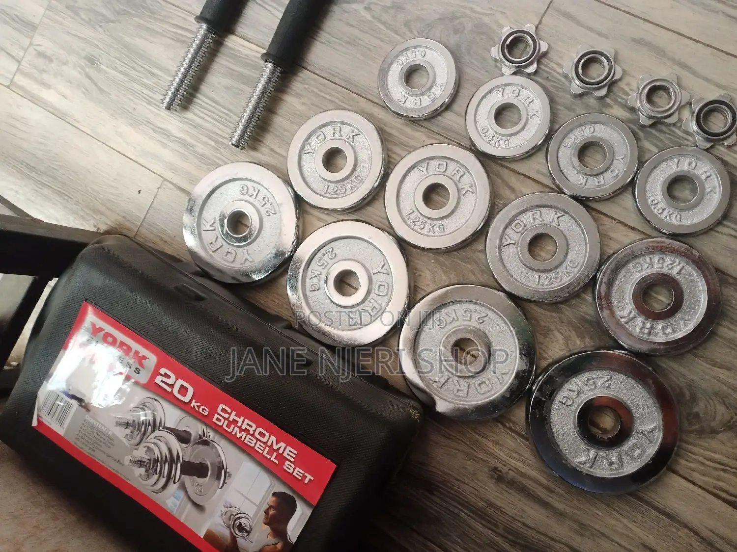 Dumbbells 20 Kg Silver