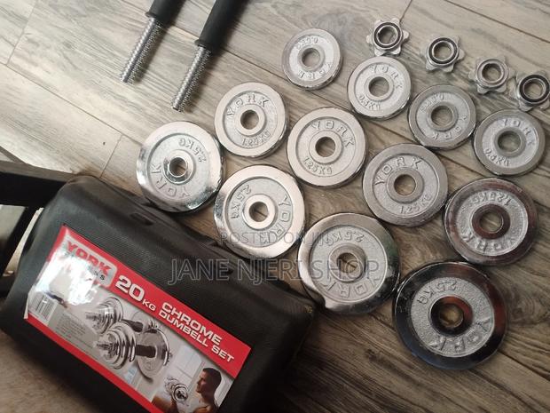 Dumbbells 20 Kg Silver