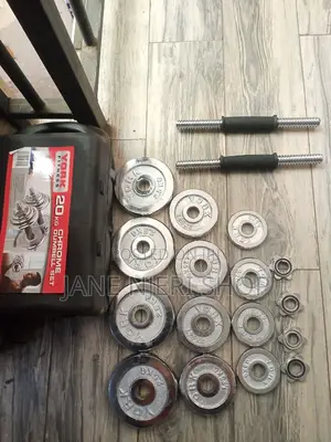 Chrome 20 Kg Dumbells Set