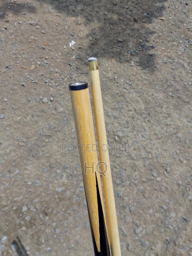 Nice Detachable Cue Stick Black 2 Piece One Joint Pool Table