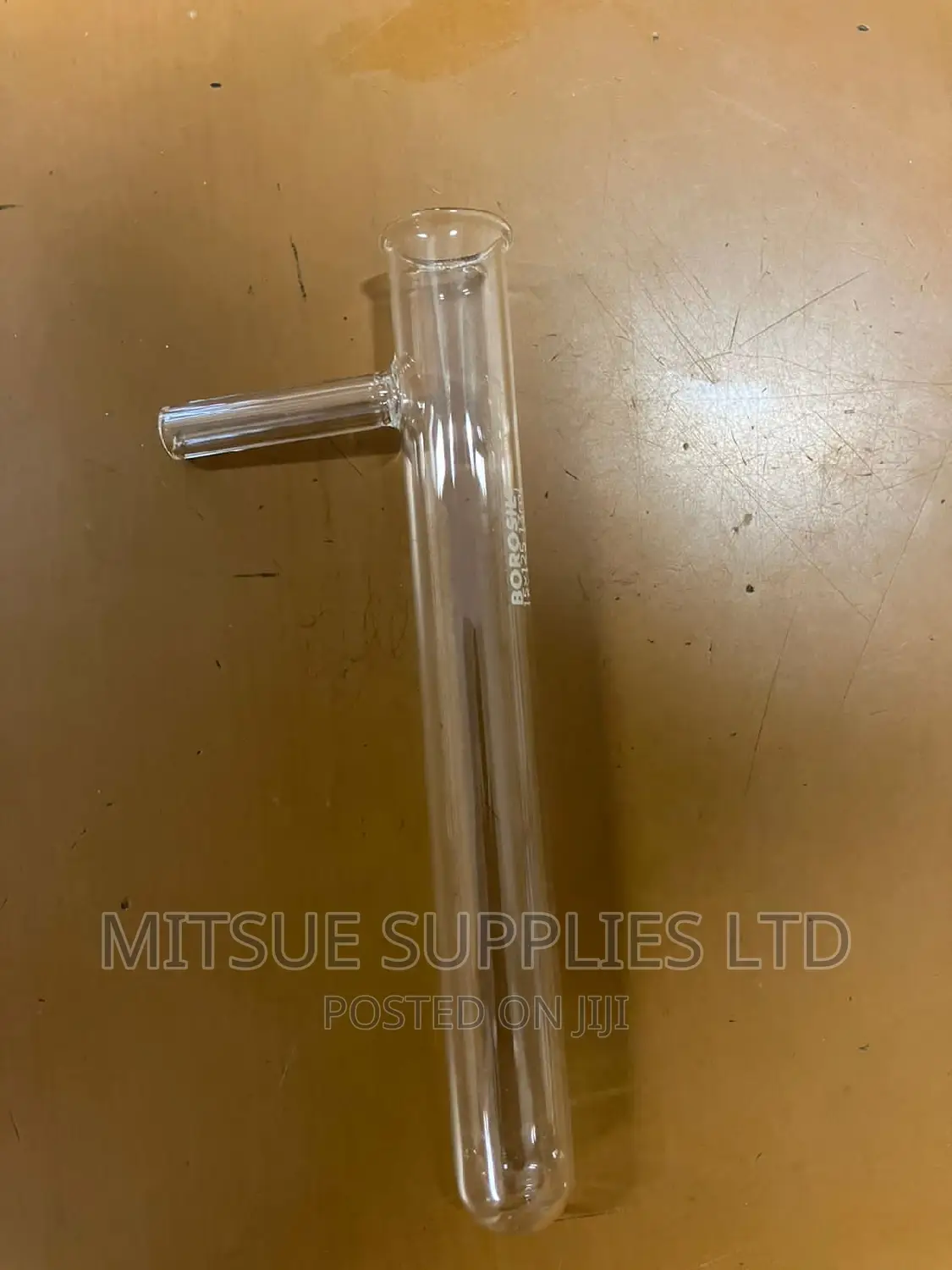 A Dozen Lab Boiling Tube Borosil With Side Arm and Rim