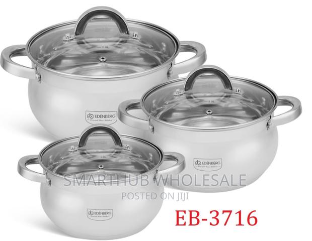 6 Pieces EDENBERG Stainless Steel Cookware Pot