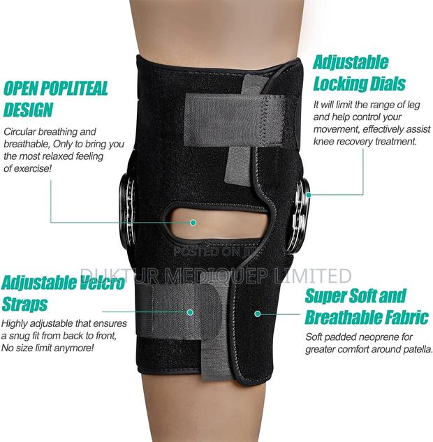 Hinged ROM Knee Support for Knee Pain, Post OP Recovery Etc - thumbnail 3