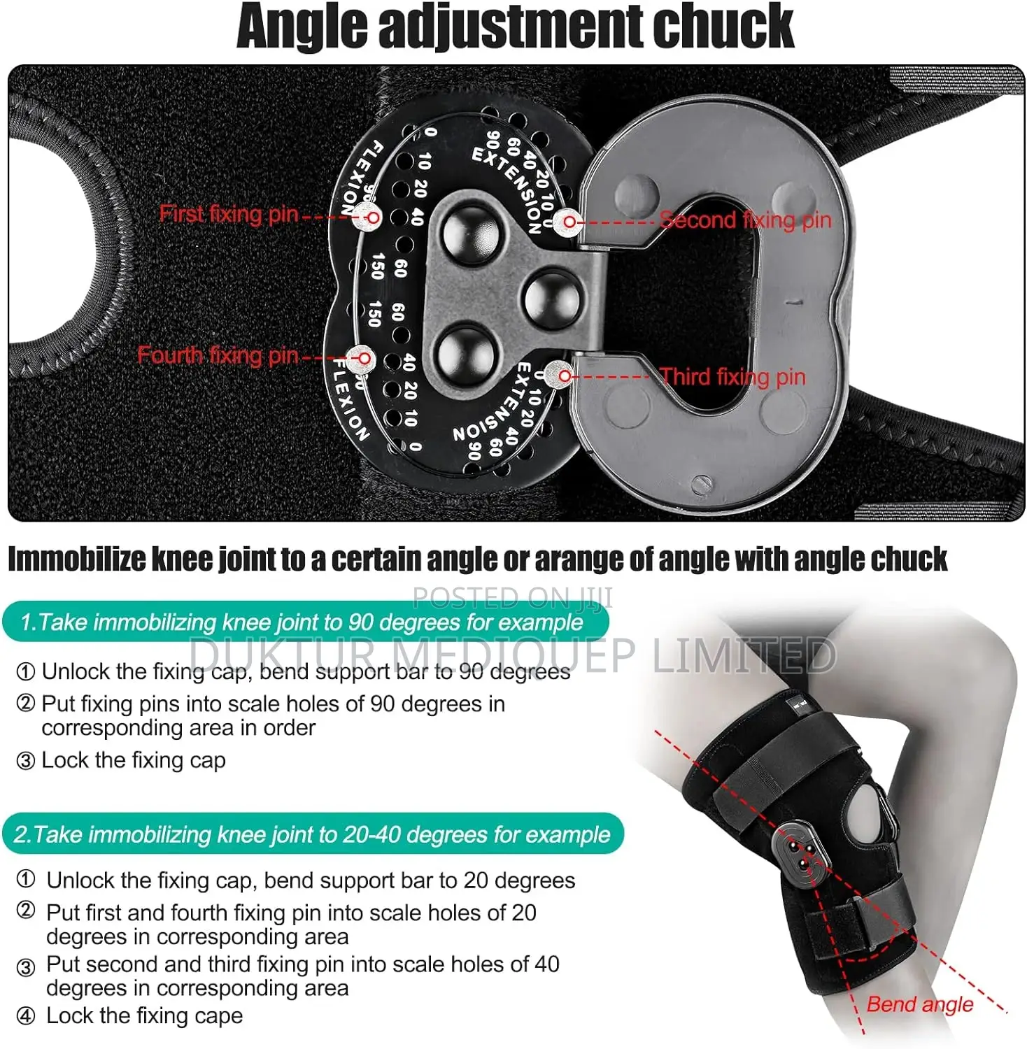 Hinged ROM Knee Support for Knee Pain, Post OP Recovery Etc