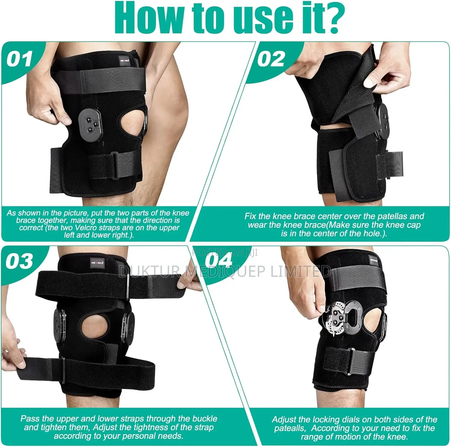 Hinged ROM Knee Support for Knee Pain, Post OP Recovery Etc