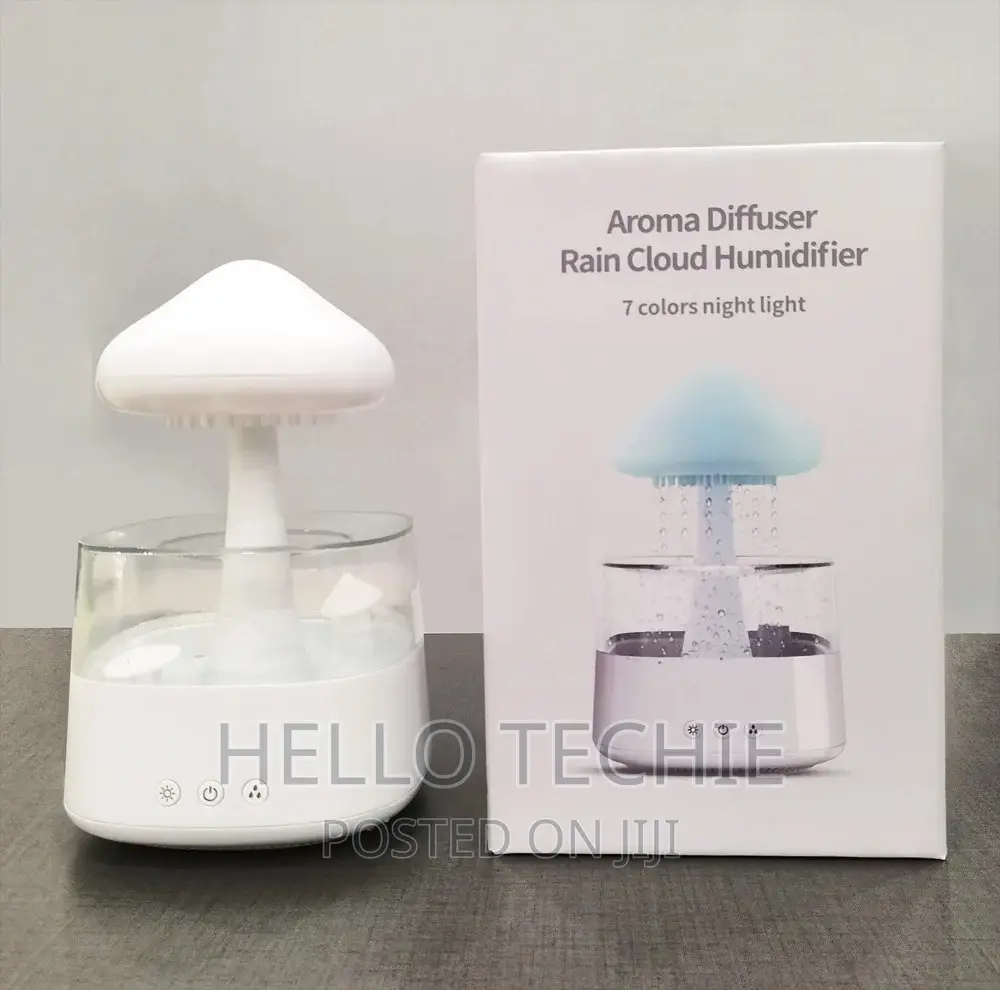 Mushroom Rain Dropper Air Diffuser Aroma With Led Lights