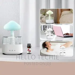 Mushroom Rain Dropper Air Diffuser Aroma With Led Lights