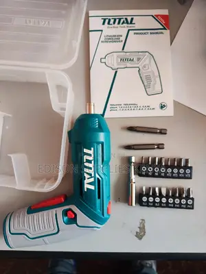 Total Cordless Screwdriver With Bits 4V Li-Ion Rechargeable