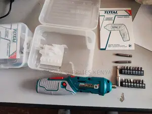 Total Cordless Screwdriver With Bits 4V Li-Ion Rechargeable