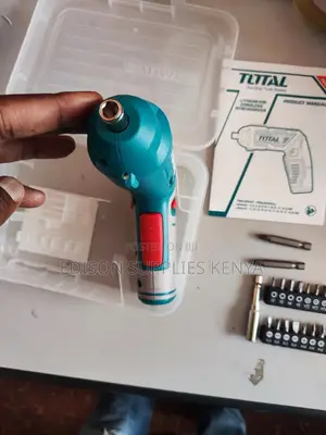 Total Cordless Screwdriver With Bits 4V Li-Ion Rechargeable