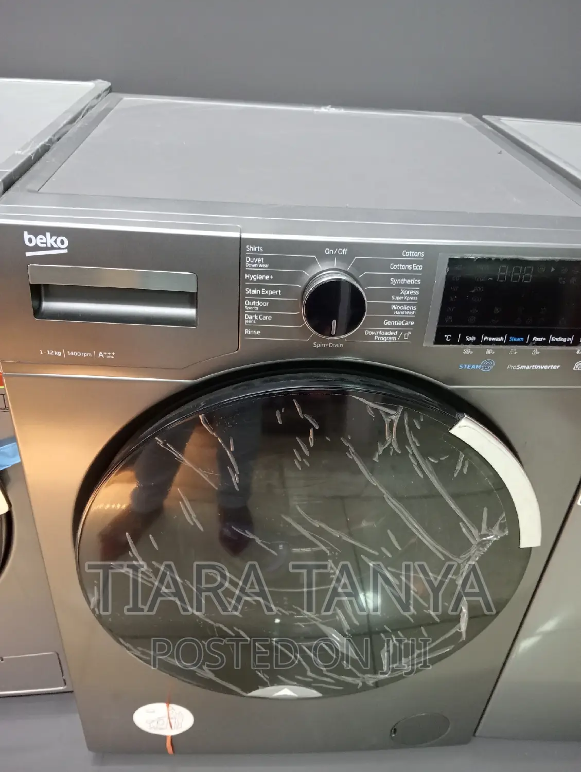 BEKO Front Load Washing Machine, 1400RP, 12KG Grey - BAW388