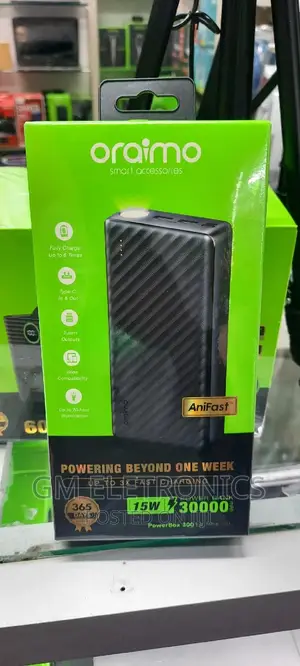 30000mah Oraimo Portable Powerbank 15W.