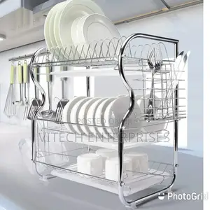 3 Layer Dish Rack Stainless