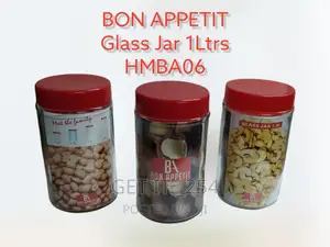 HMBA06 Bon Appetit Glass Storage Jar 1ltrs Per Piece.