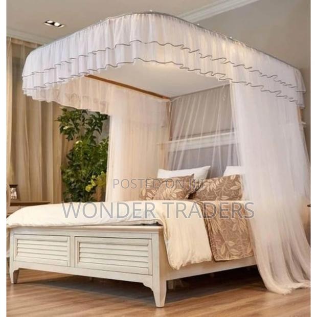 Two Stand Mosquito Net With Sliding Rail, - main view