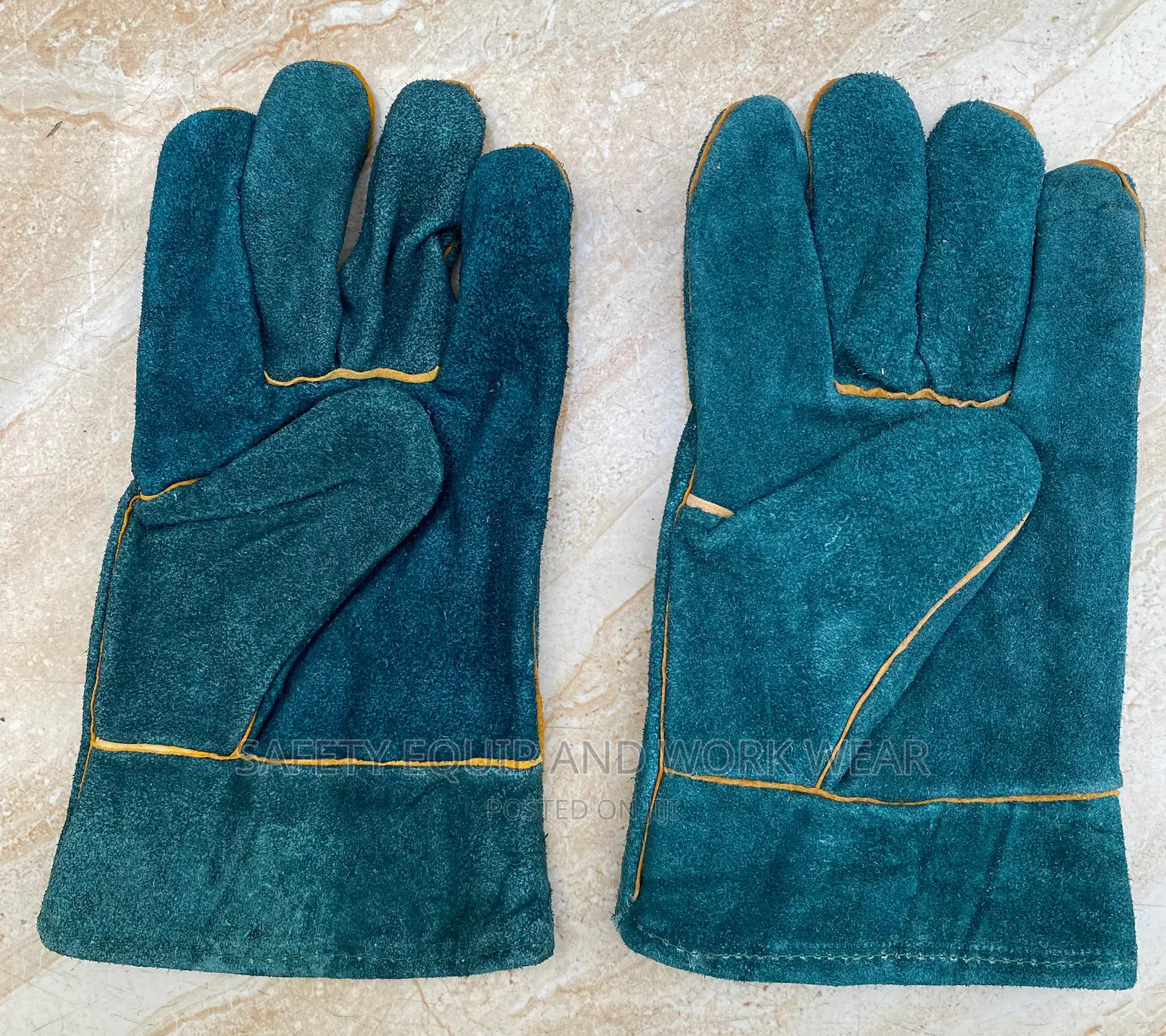 Green Welding Gloves Heavy Duty Gloves