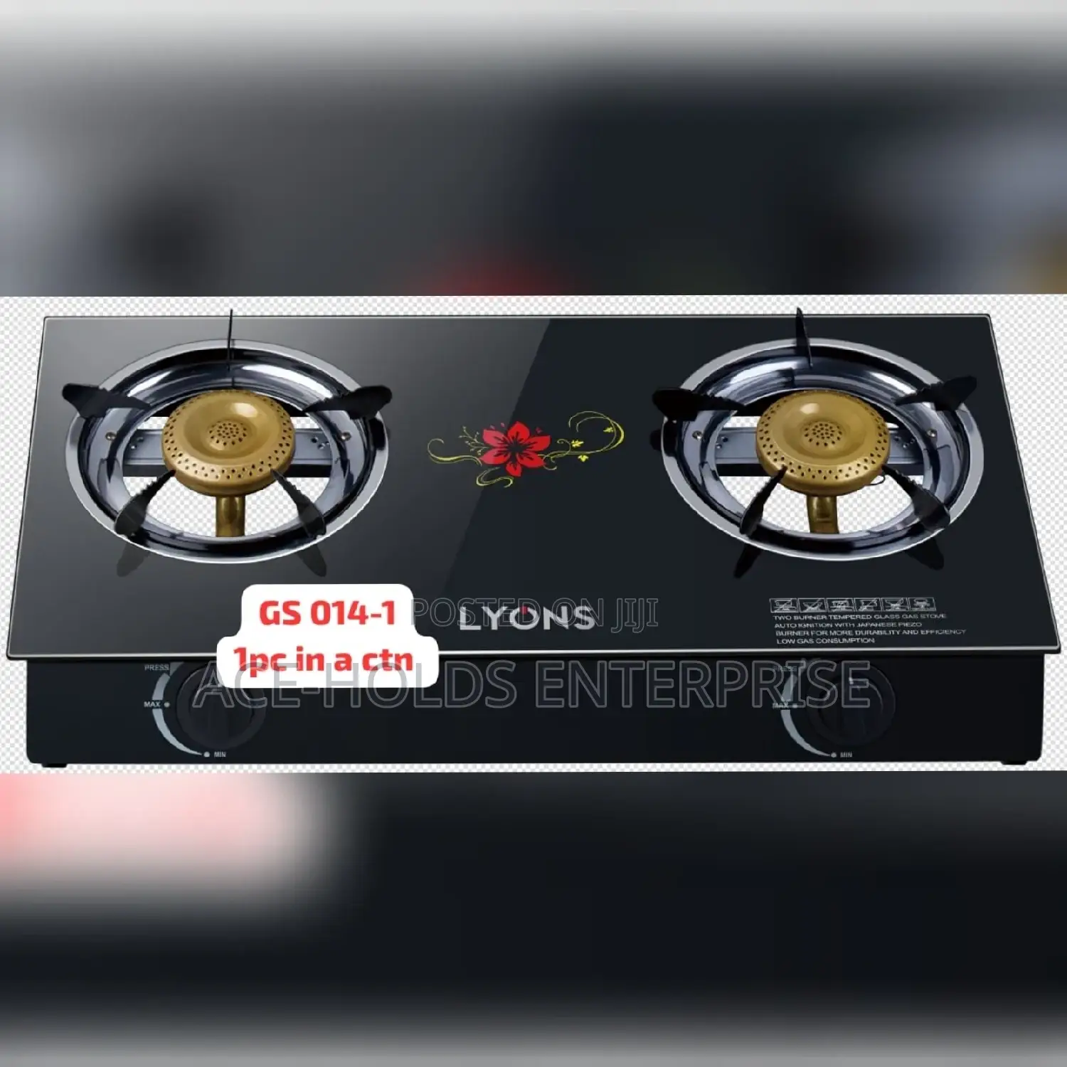 Two Burner Cooker, Table Top, Lyons Two Burner Glass Top