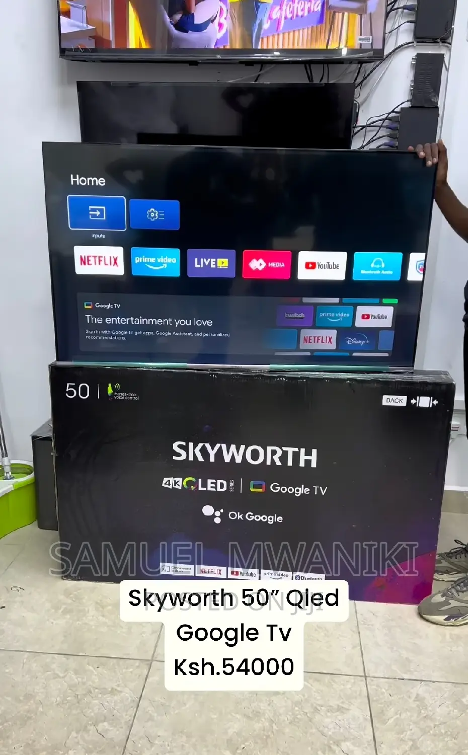 Skyworth 50'' Qled Uhd Google Smart Tv Framelessnew Model