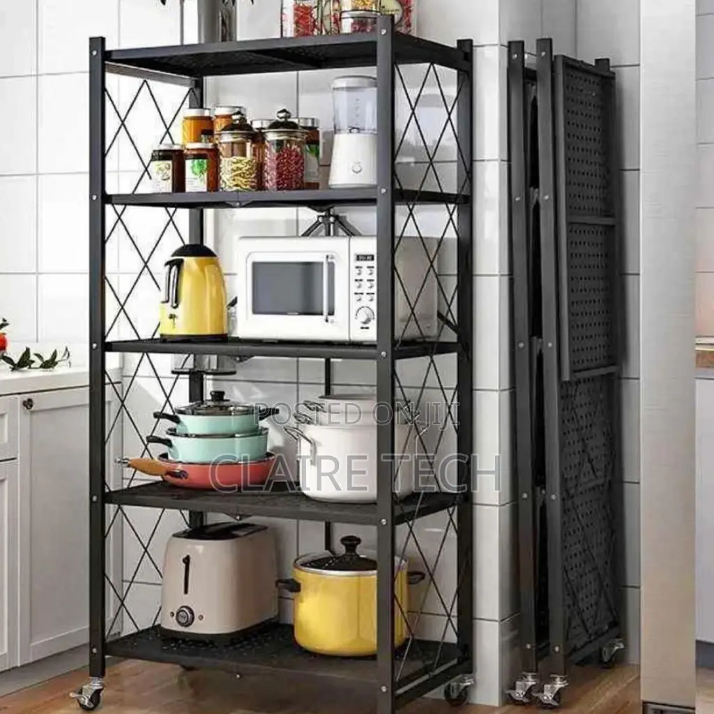 Five Layer Foldable Kitchen Rack