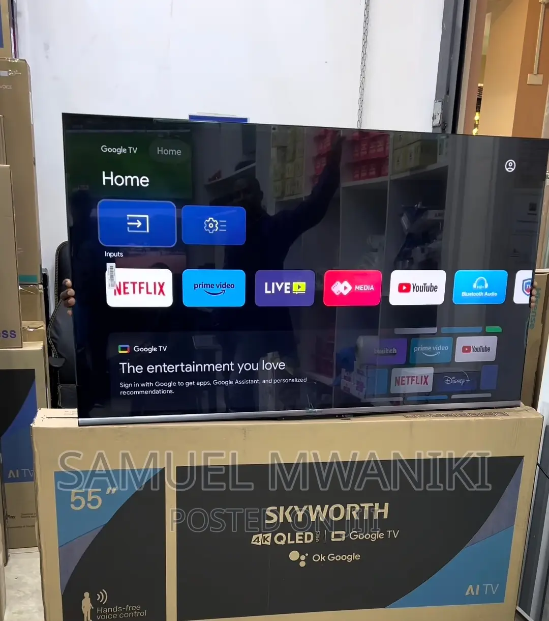 Skyworth 55" Qled Uhd Google Smart Tv Frameless New Model